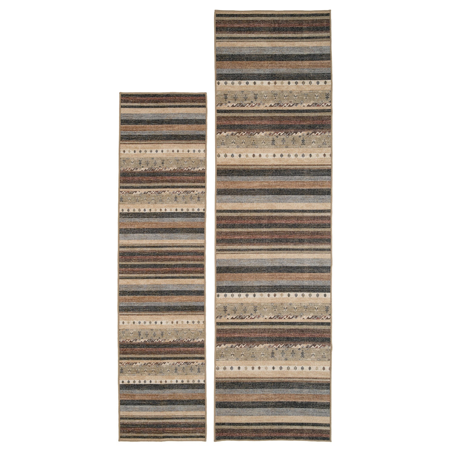 Washable Multi Berber Runner - Metz