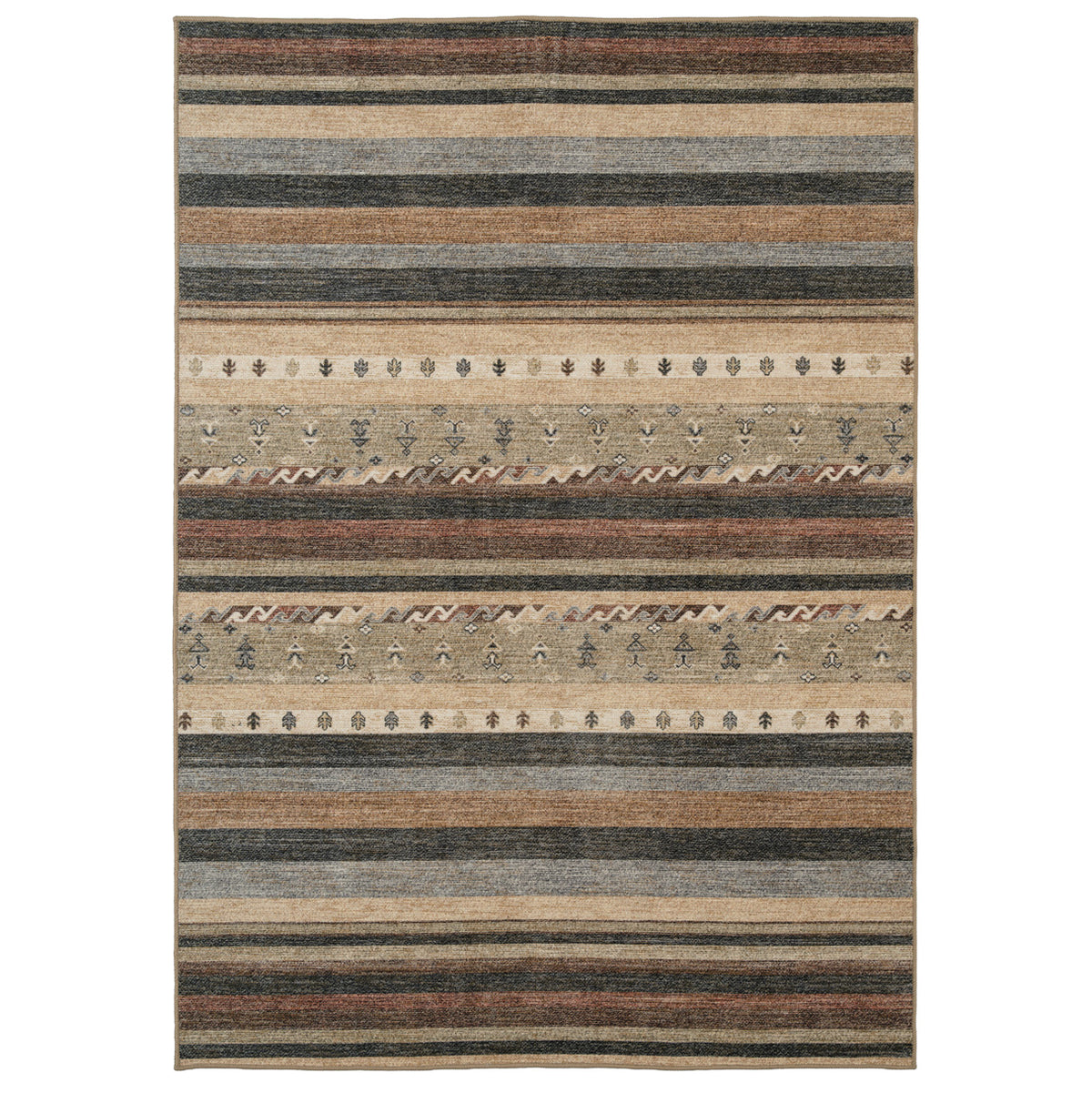 Washable Multicolour Berber Rug - Metz