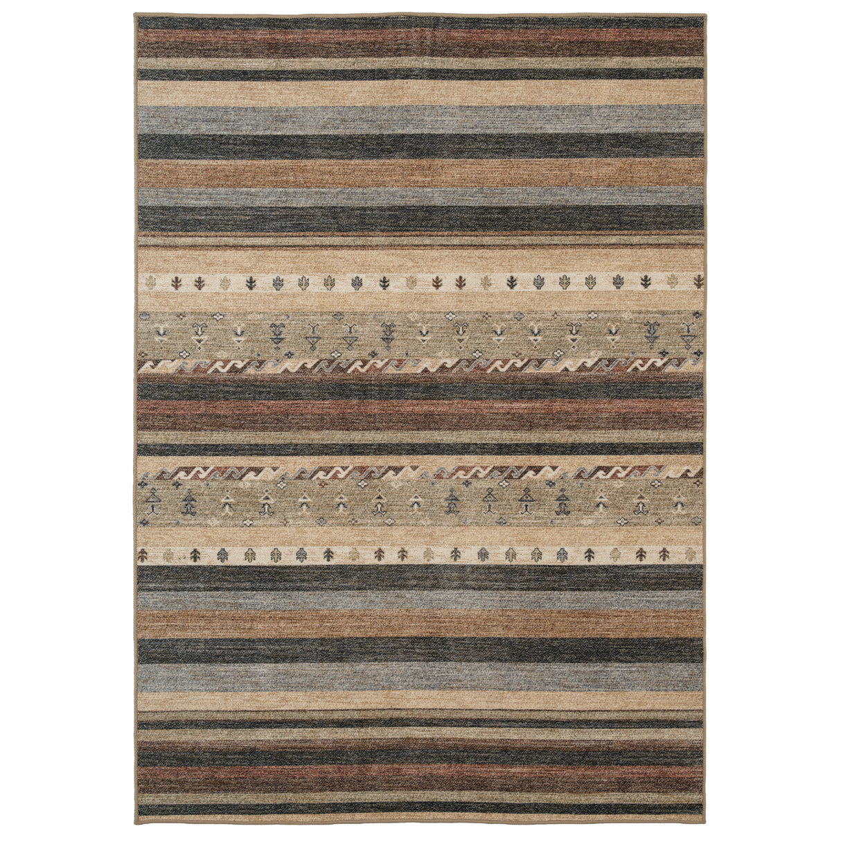 Washable Multicolour Berber Rug - Metz