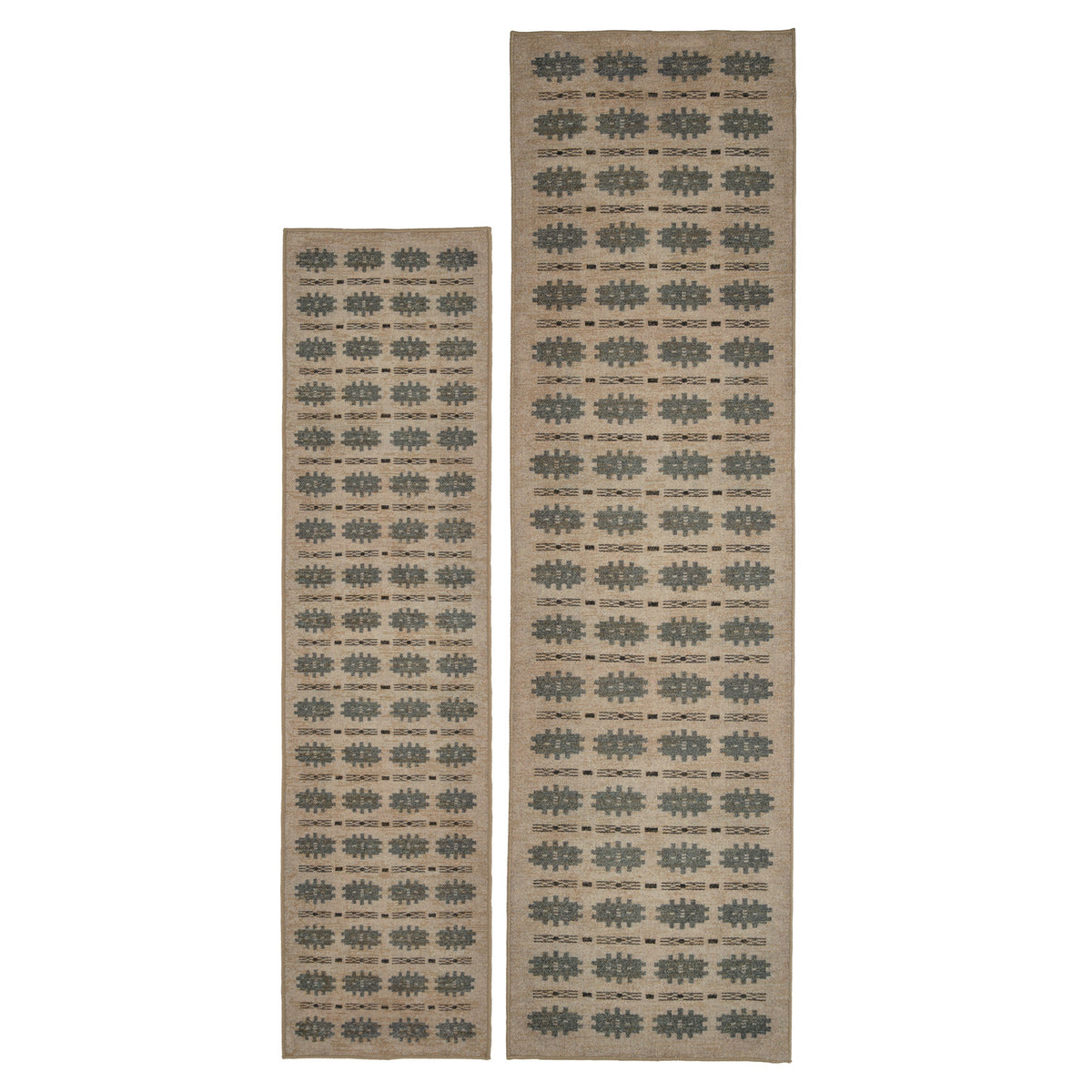 Washable Green Aztec Runner - Zev