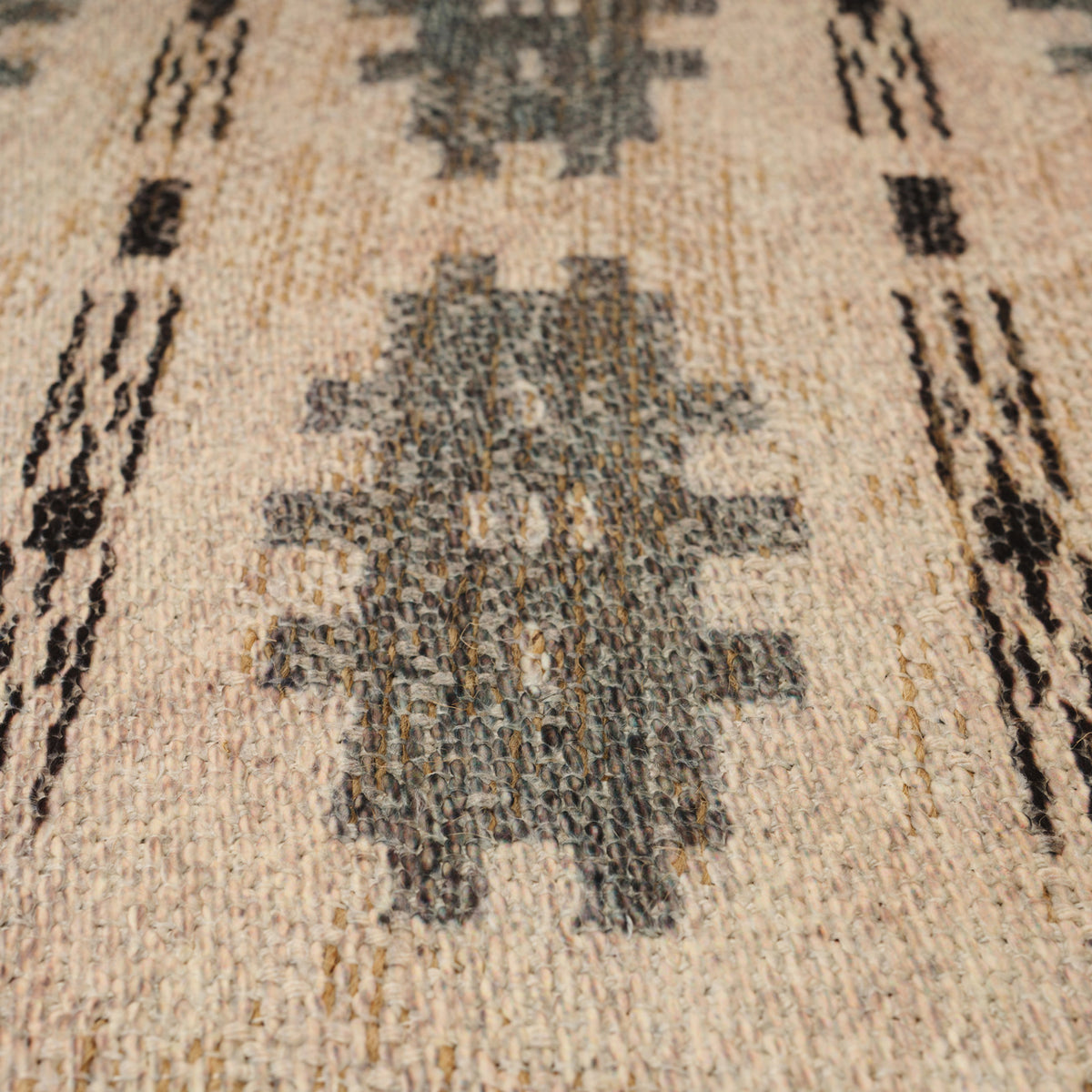 Washable Green Aztec Runner - Zev