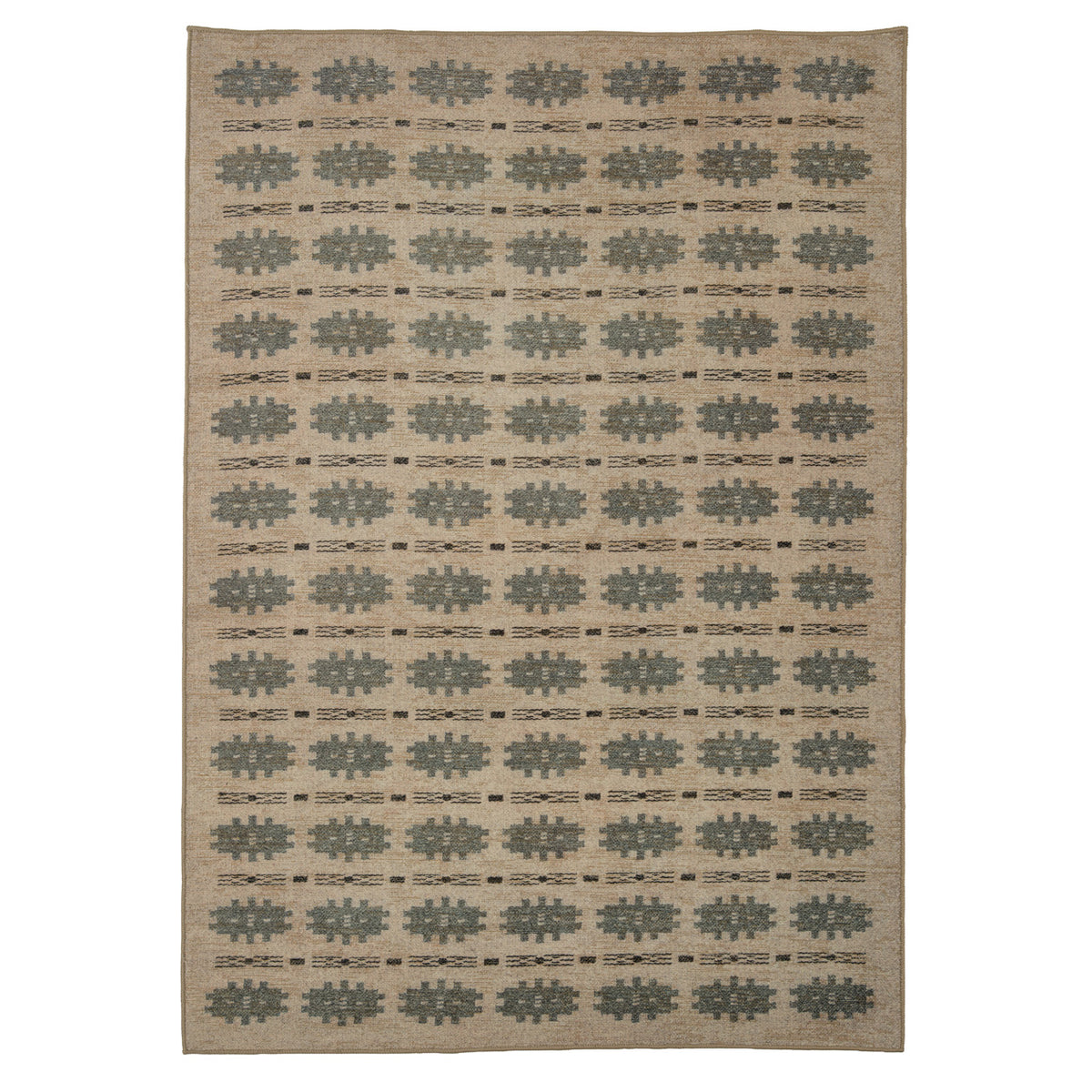 Washable Green Aztec Rug - Zev