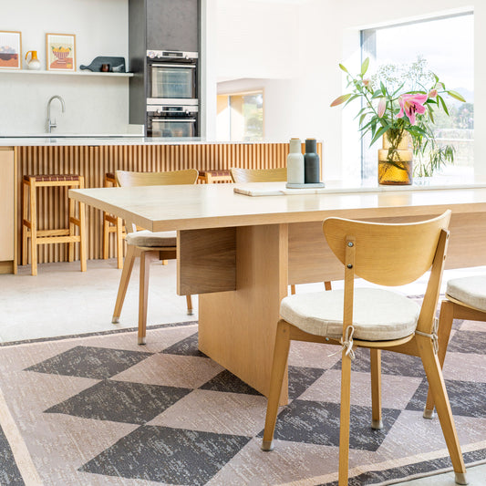 Washable Brown Harlequin Jute Style Rug - Suki