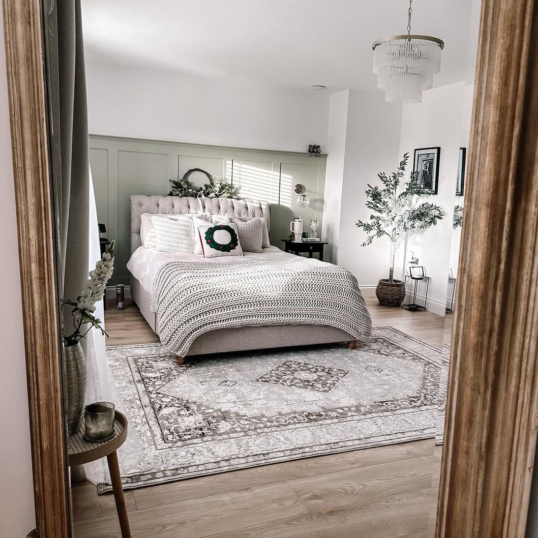 Cream Beige Medallion Rug - Artha