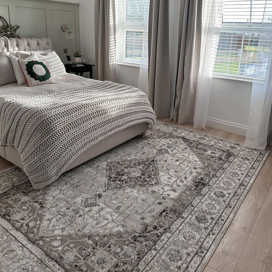 Cream Beige Medallion Rug - Artha