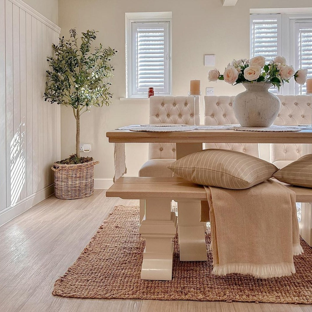 Rustic Jute Sisal Brown Natural Area Rugs - Boucle