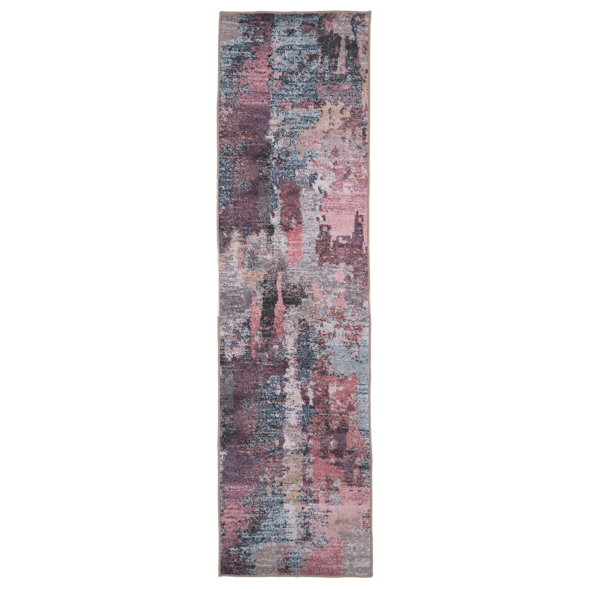 Soft Washable Multicolour Blush Runner - Rosa