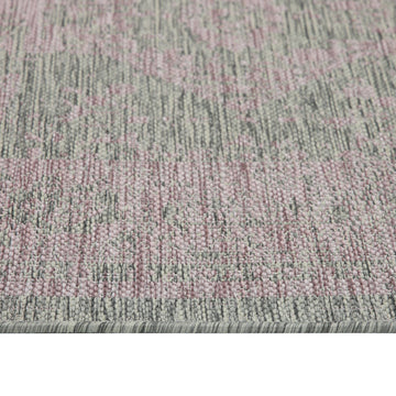 Vintage Pink Grey Area Rug - Soutil