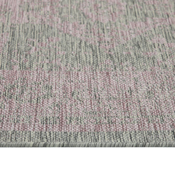 Pink Distressed Outdoor Rug - Soutil
