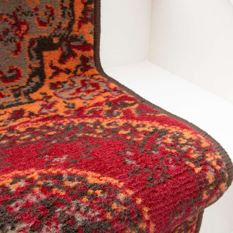 Red Patchwork Stair Carpet Runner - Cut to Measure