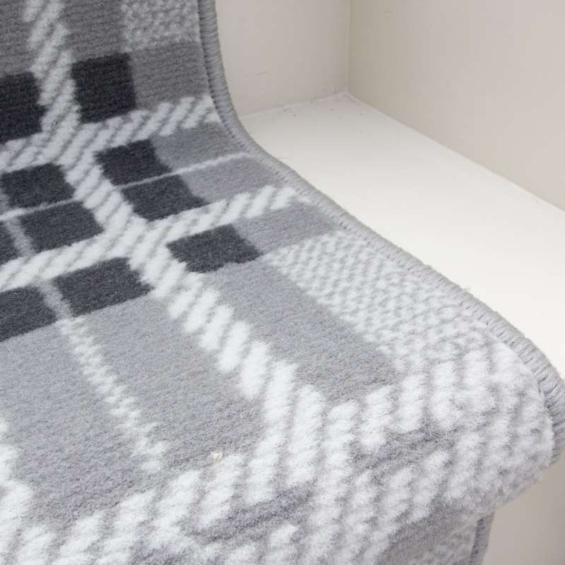 Grey Tartan Print Stair Carpet Runner - Cut to Measure