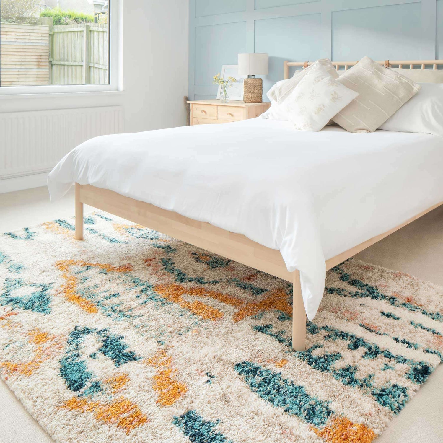 Super Soft Abstract Moroccan Shaggy Runner Rug