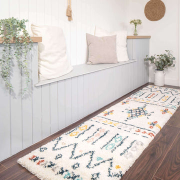 Super Soft Tribal Berber Shaggy Runner Rug