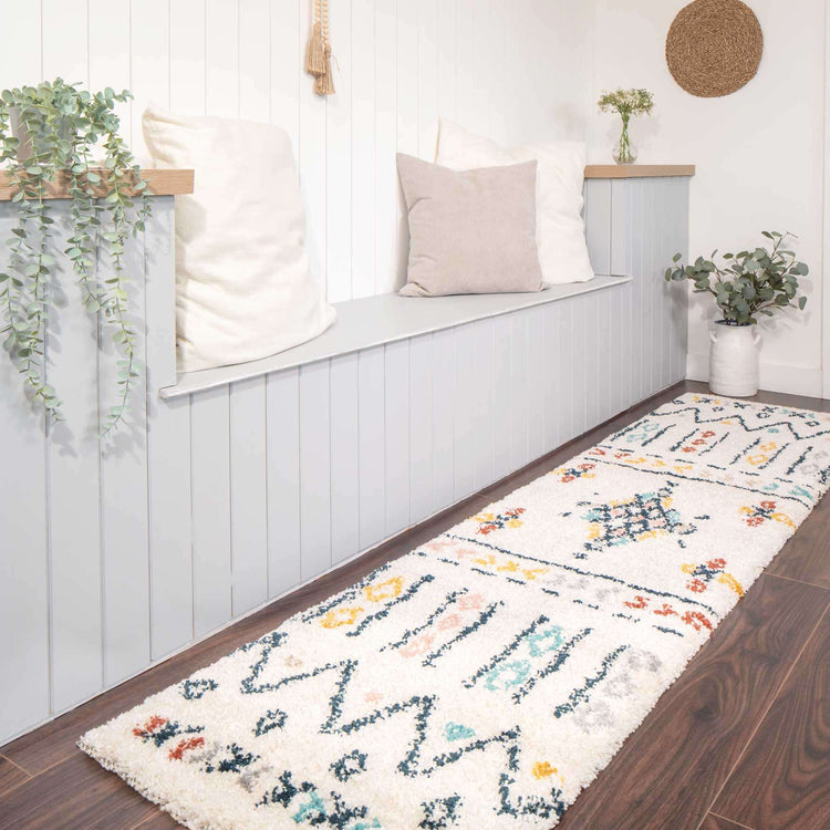 Super Soft Tribal Berber Shaggy Runner Rug