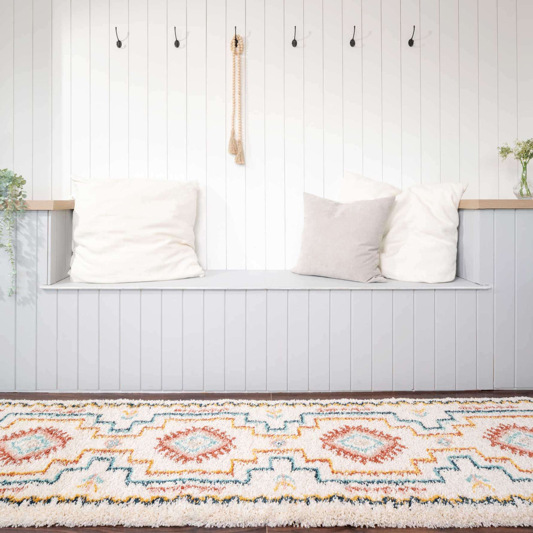 Super Soft Aztec Berber Shaggy Runner Rug | Runner Rugs | Kukoon Rugs ...