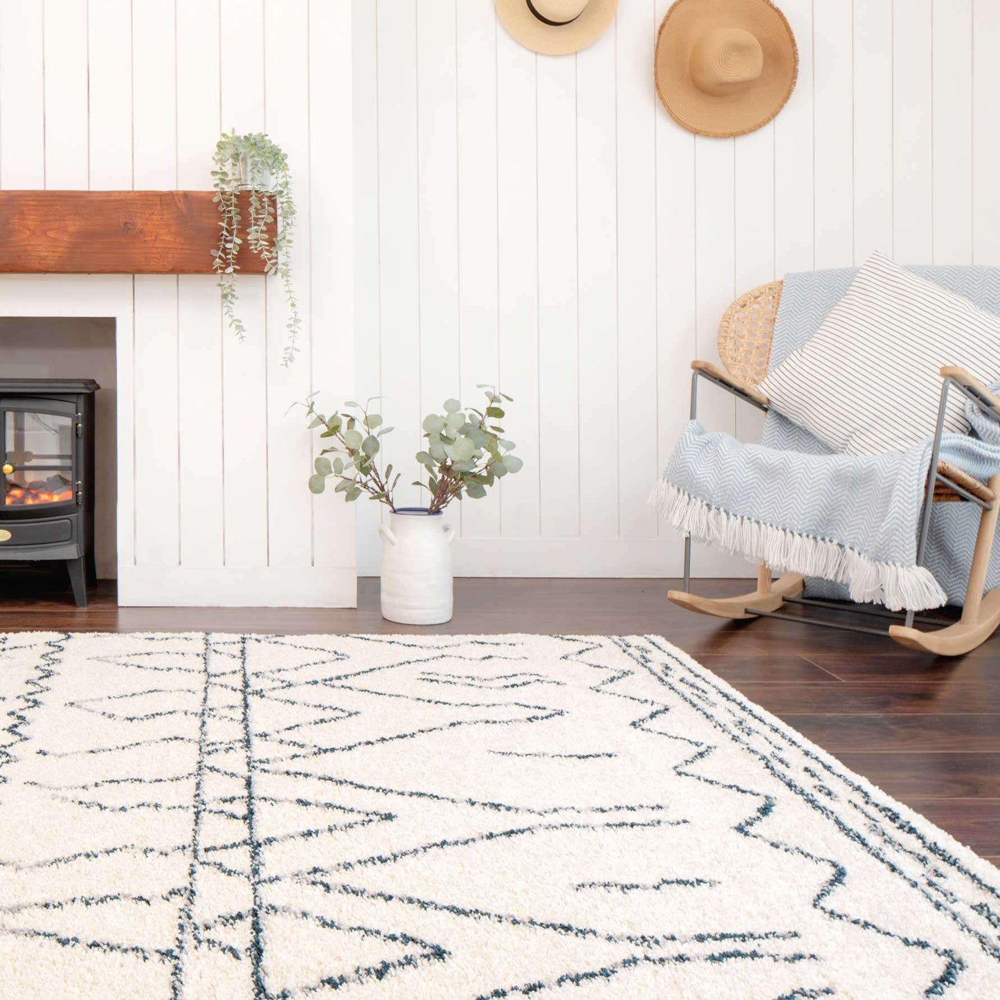 Super Soft Boho Moroccan Shaggy Rug - Bannon | Living Room Rugs ...