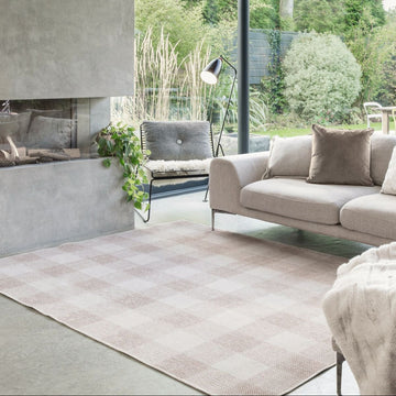 Chunky Beige Wool Style Rug - Magda