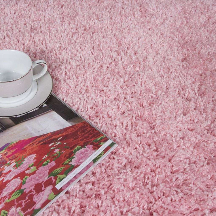 Baby Pink Shaggy Rug