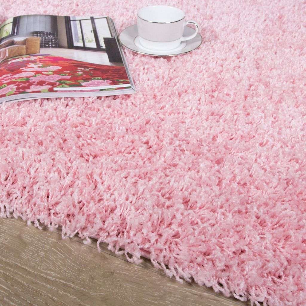 Baby Pink Shaggy Runner Rug | Runner Rugs | Kukoon Rugs Online