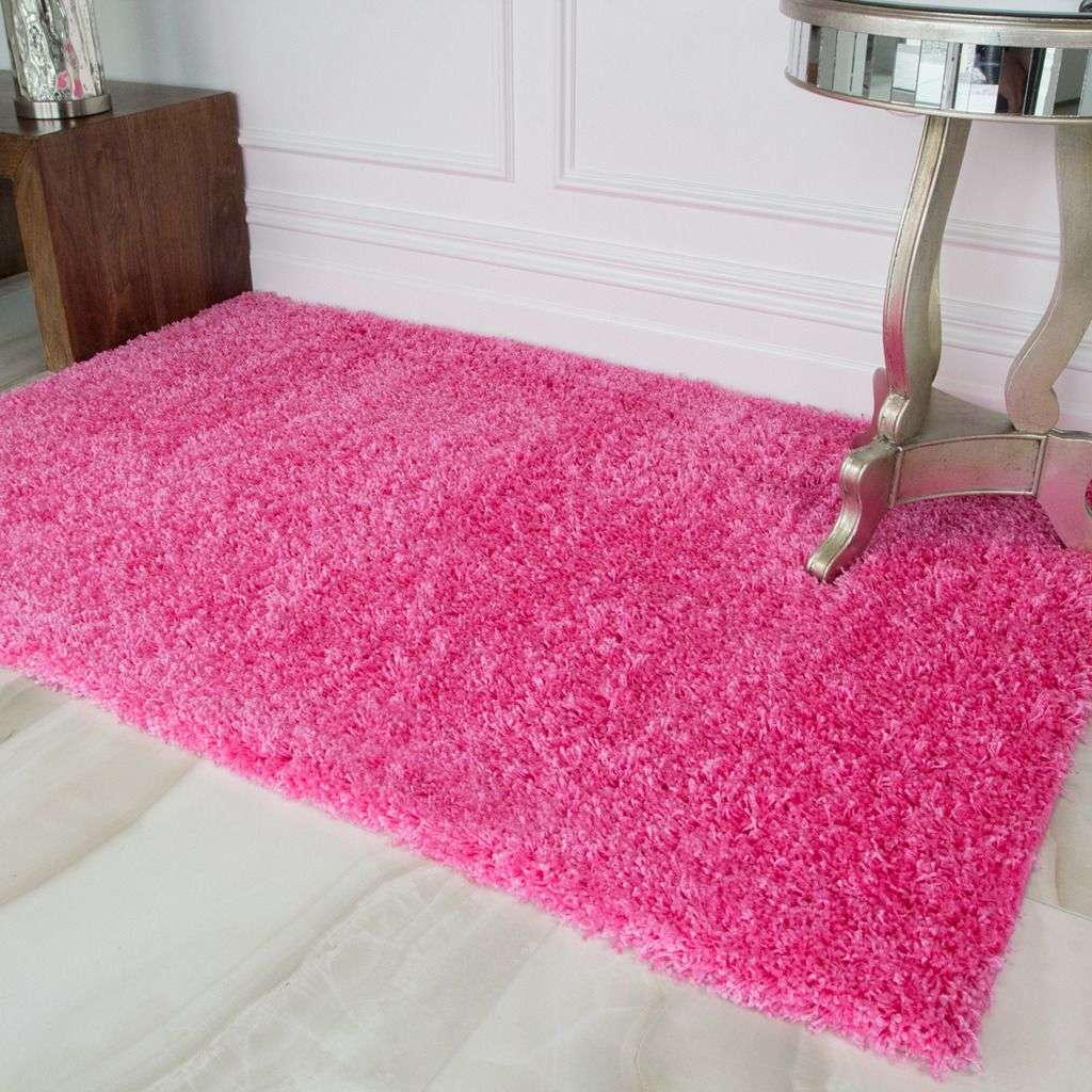 Barbie Pink Shaggy Rug | Living Room Rugs | Kukoon Rugs Online