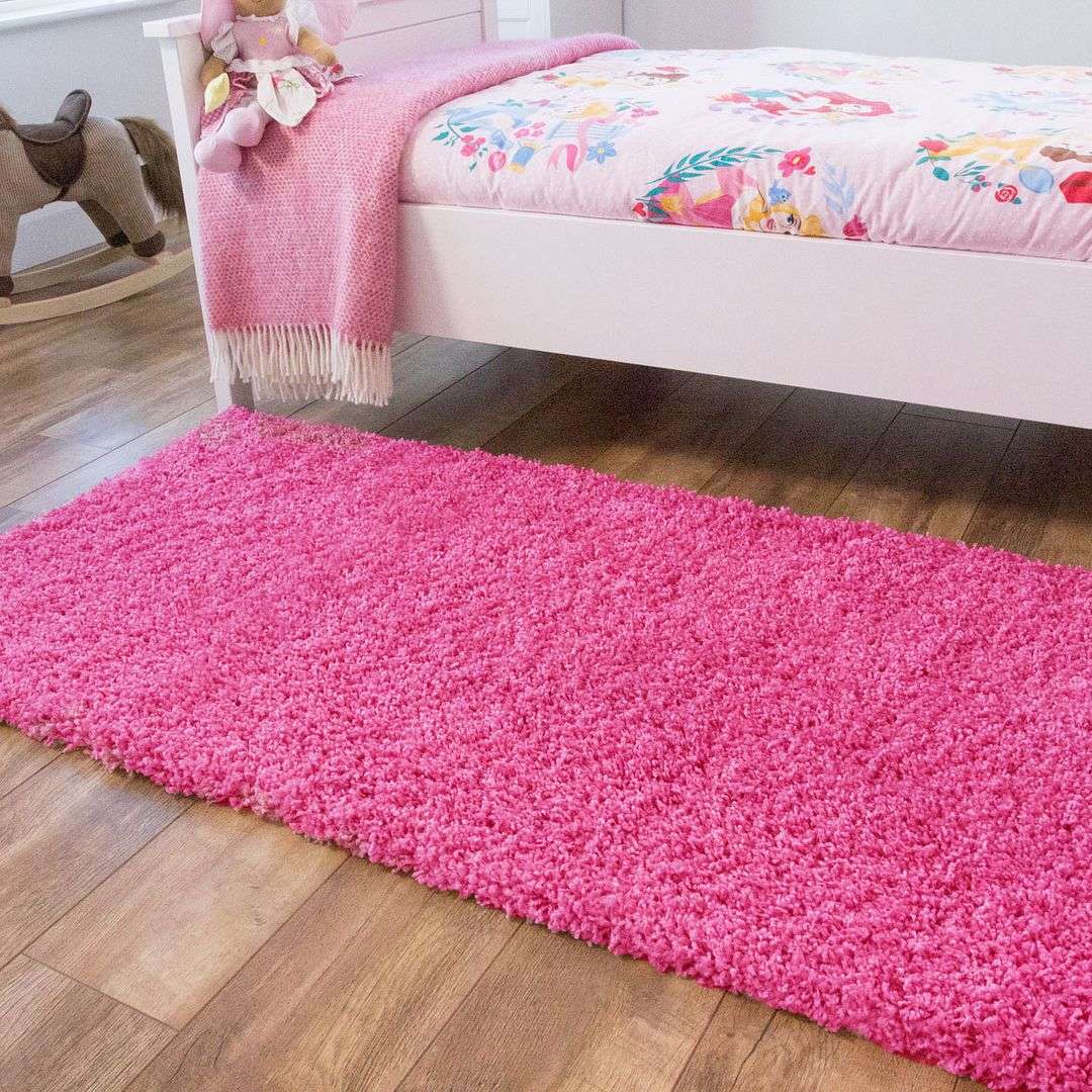 Barbie Pink Shaggy Rug | Living Room Rugs | Kukoon Rugs Online