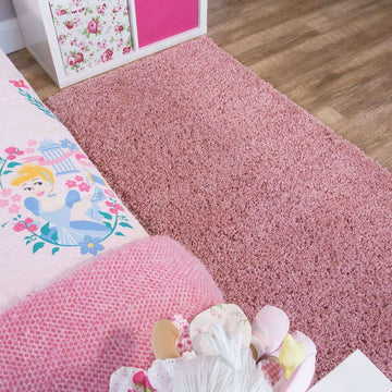 Blush Pink Shaggy Rug
