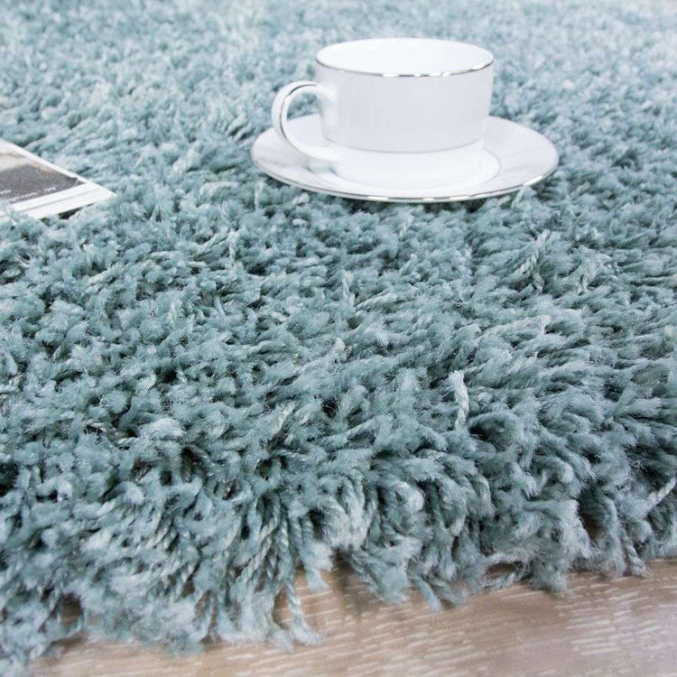 Duck Egg Shaggy Runner Rug