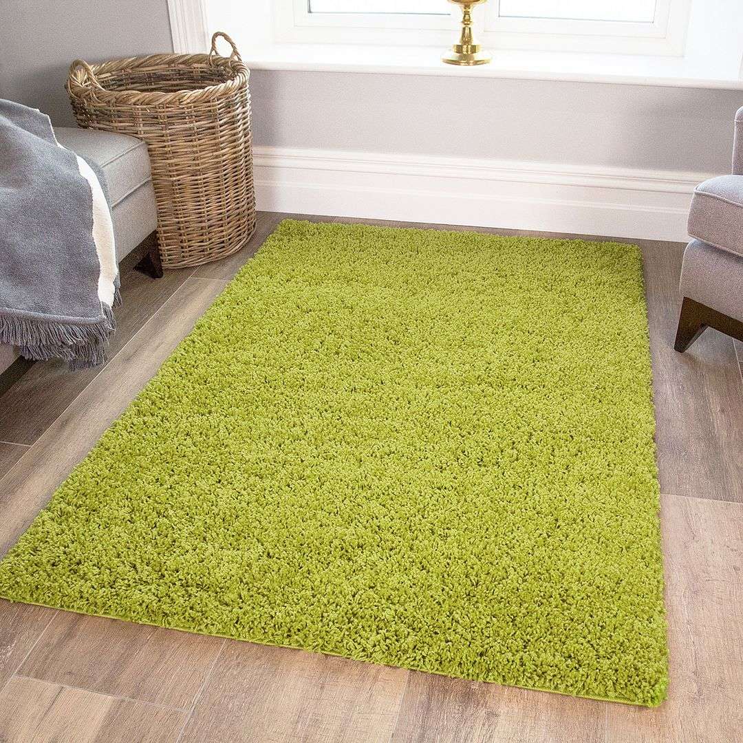 Fern Green Shaggy Rug -Vancouver