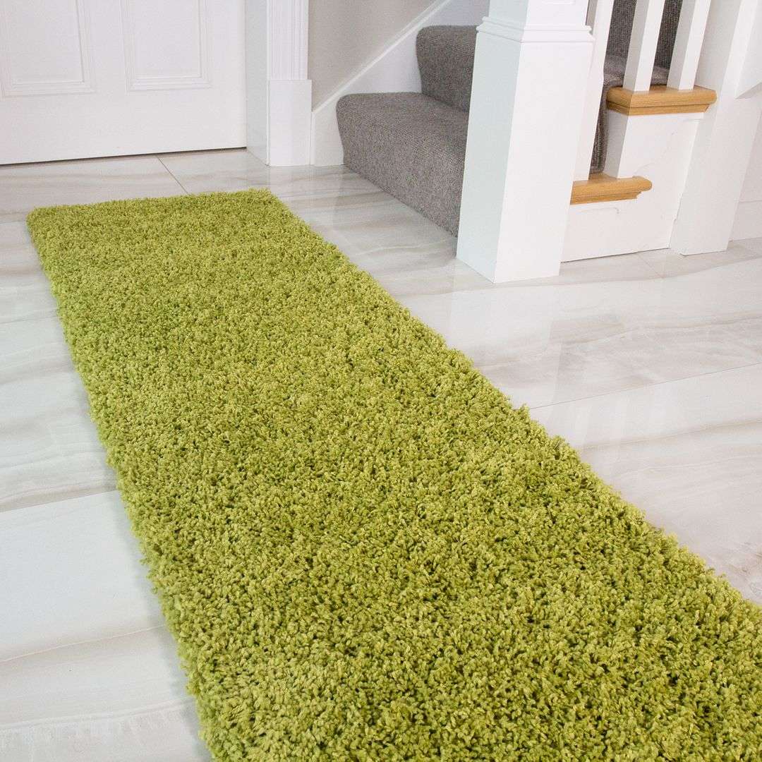 Fern Green Shaggy Rug -Vancouver