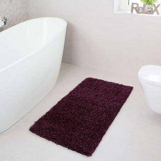 Plum Shaggy Living Room Rug