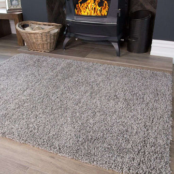 Silver Shaggy Rug