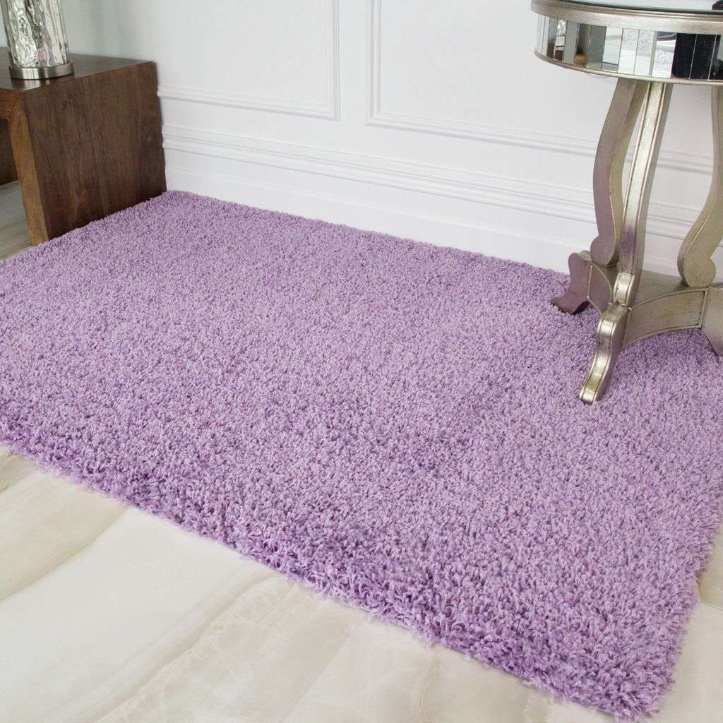 Violet Round Circle Shaggy Rug