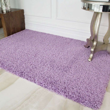 Violet Round Circle Shaggy Rug