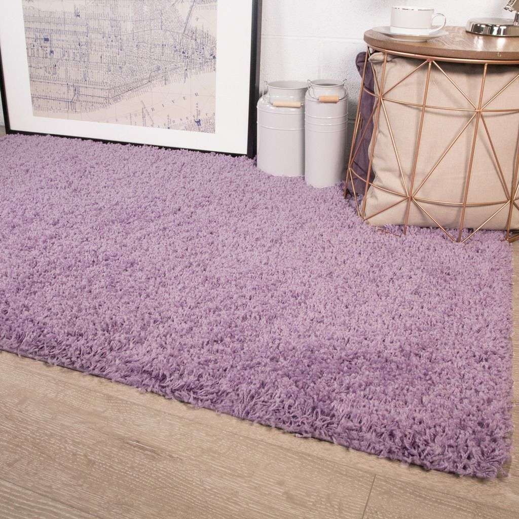 Violet Round Circle Shaggy Rug
