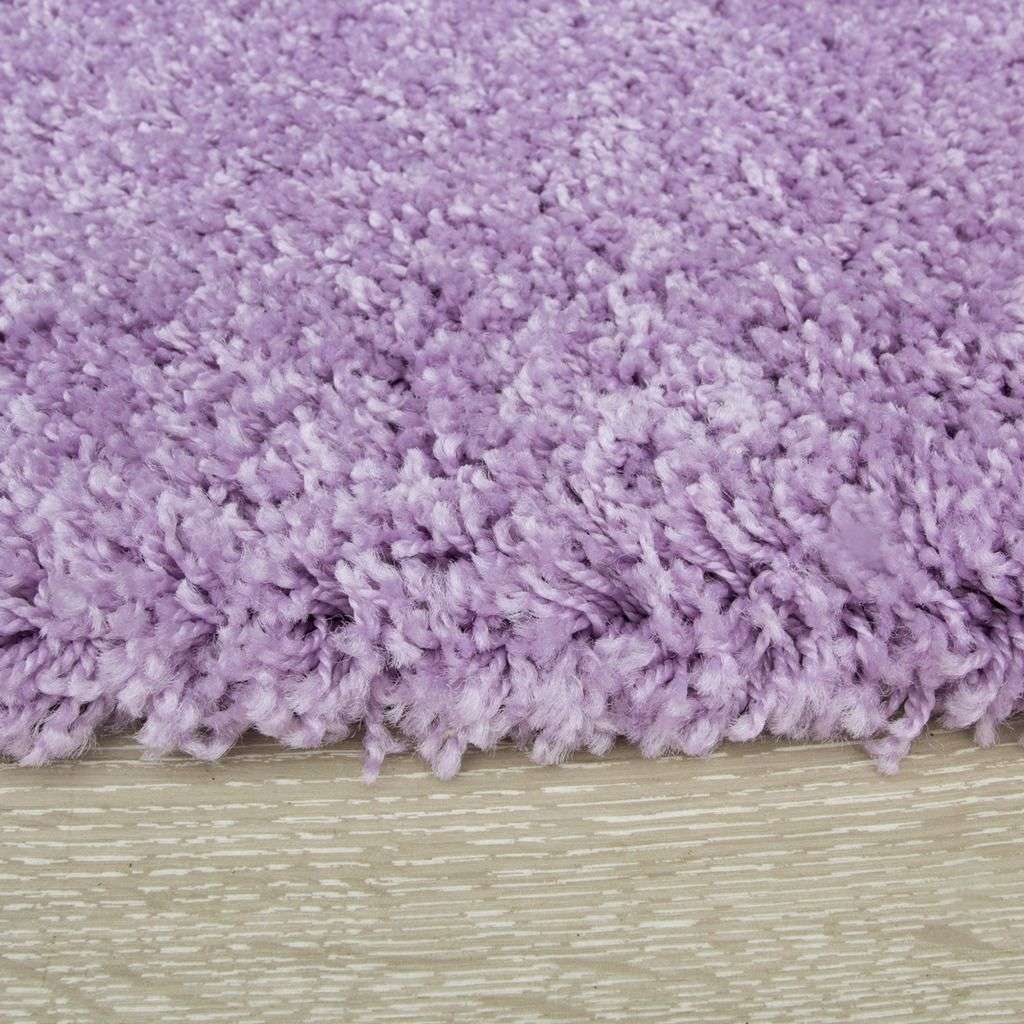 Violet Round Circle Shaggy Rug