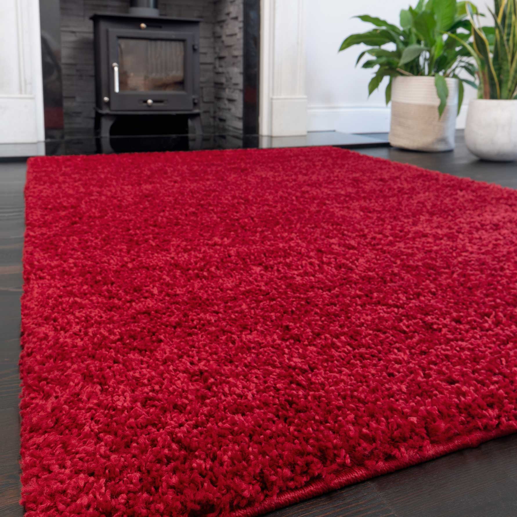 Wine Shaggy Rug- Vancouver