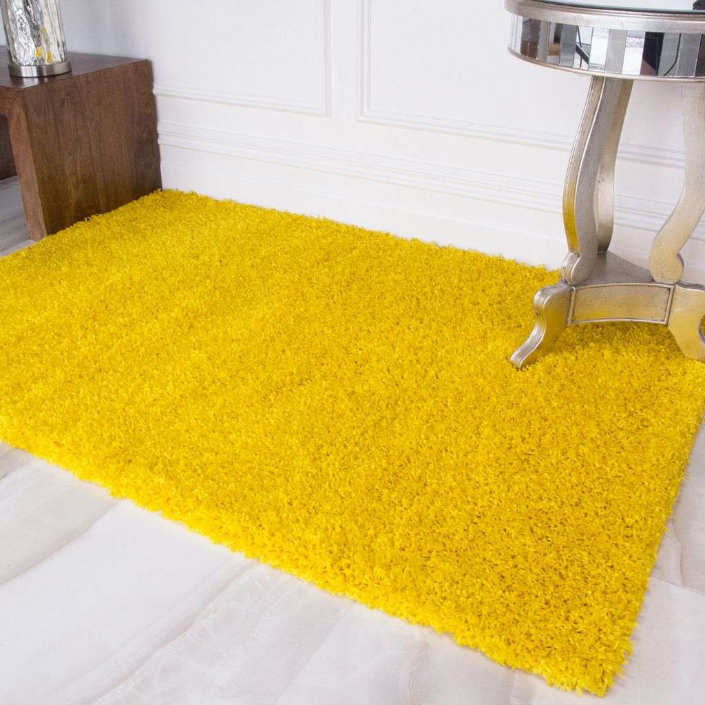 Yellow Shaggy Rug