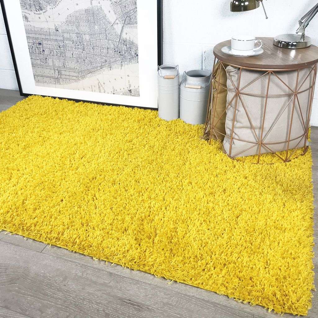 Yellow Shaggy Rug | Living Room Rugs | Kukoon Rugs Online