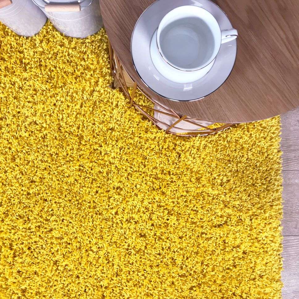 Yellow Shaggy Rug