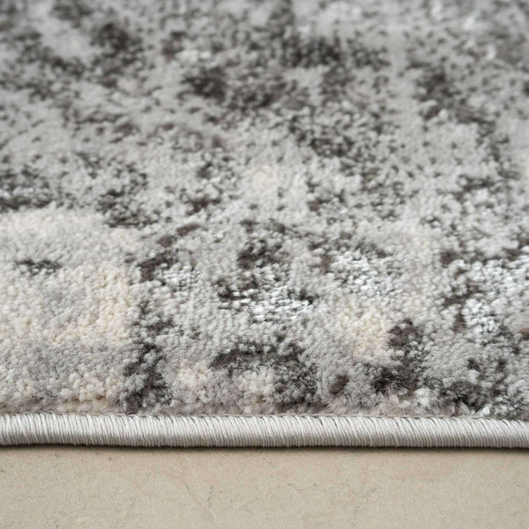 Modern Grey Textured Runner Rug