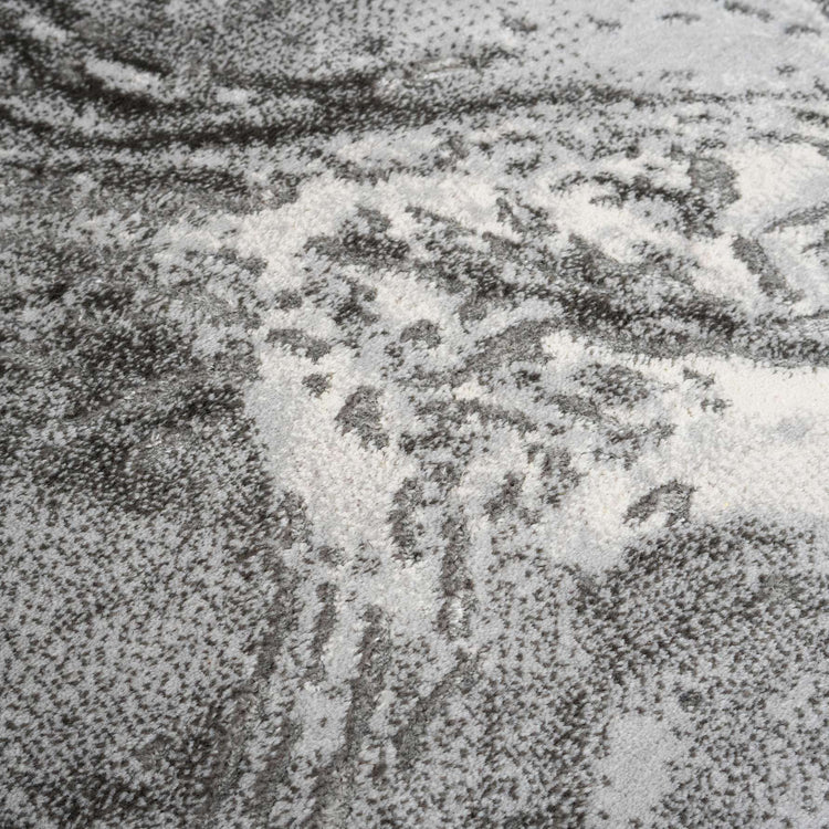 Modern Grey Textured Runner Rug