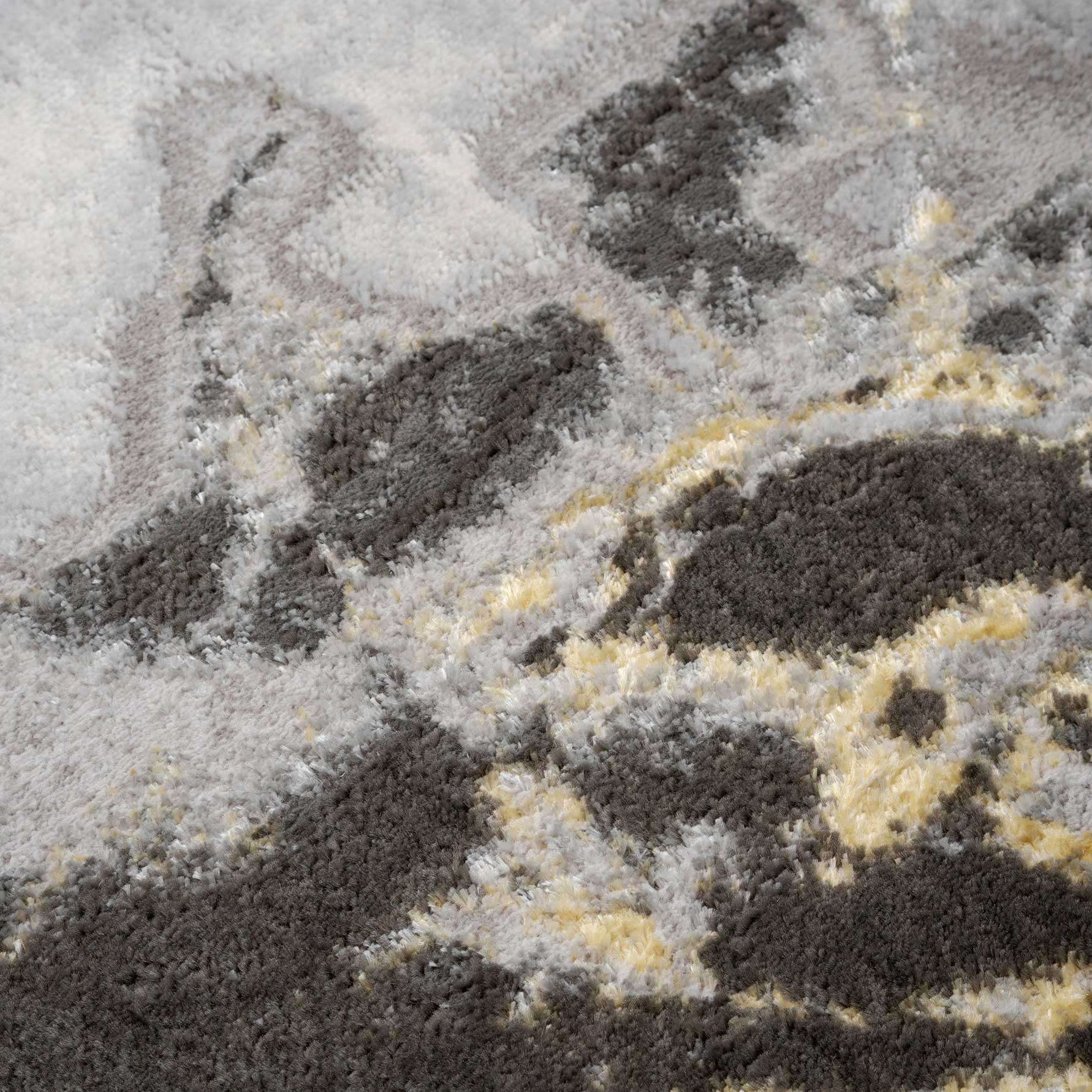 Modern Grey Marble Textured Runner Rug