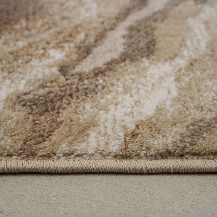 Modern Beige Textured Runner Rug
