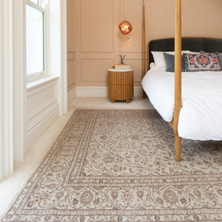 Soft Washable Cream Vintage Rug - Adeline