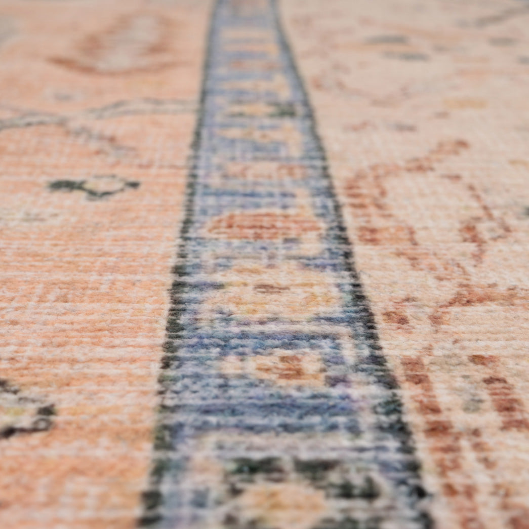 Soft Washable Multicolour Vintage Rug - Amelia