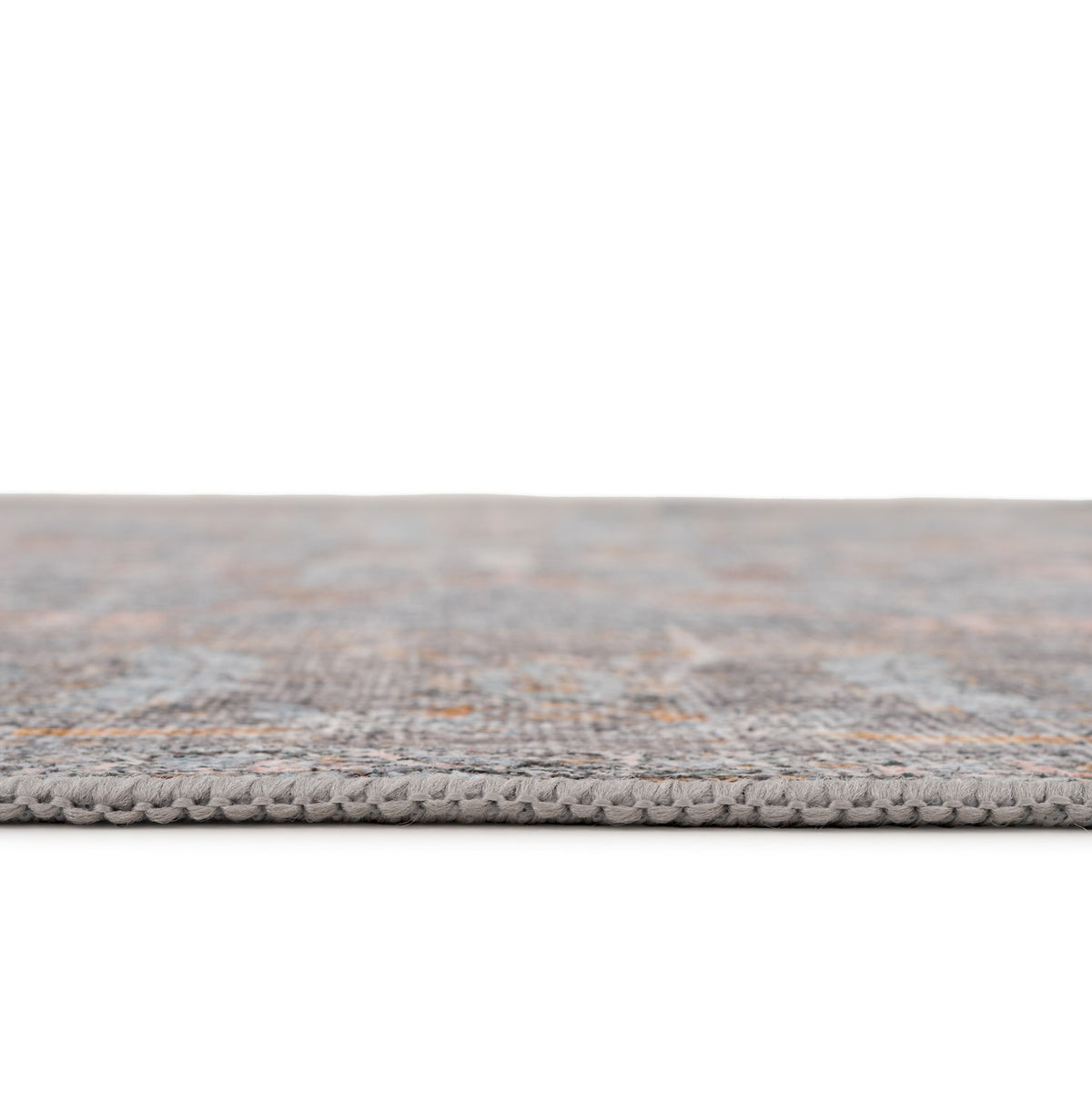 Soft Washable Blue Boho Rug - Clara