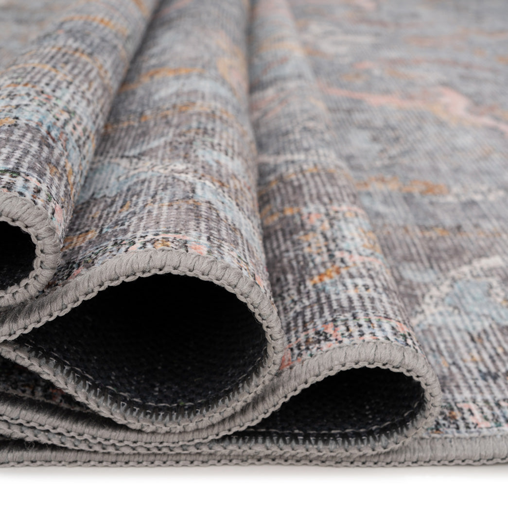 Soft Washable Blue Doormat - Clara