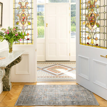 Soft Washable Blue Bathroom Mat - Clara