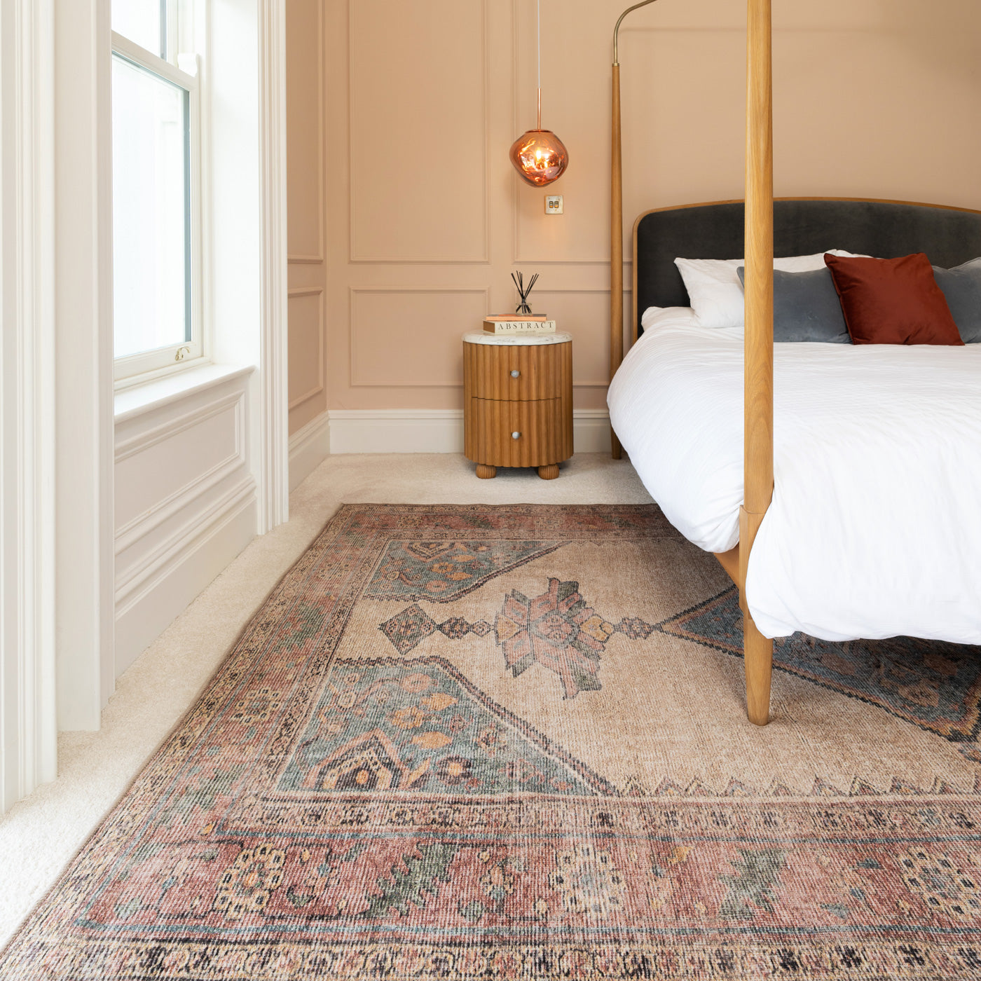 Soft Washable Multicolour Moroccan Rug - Coralie