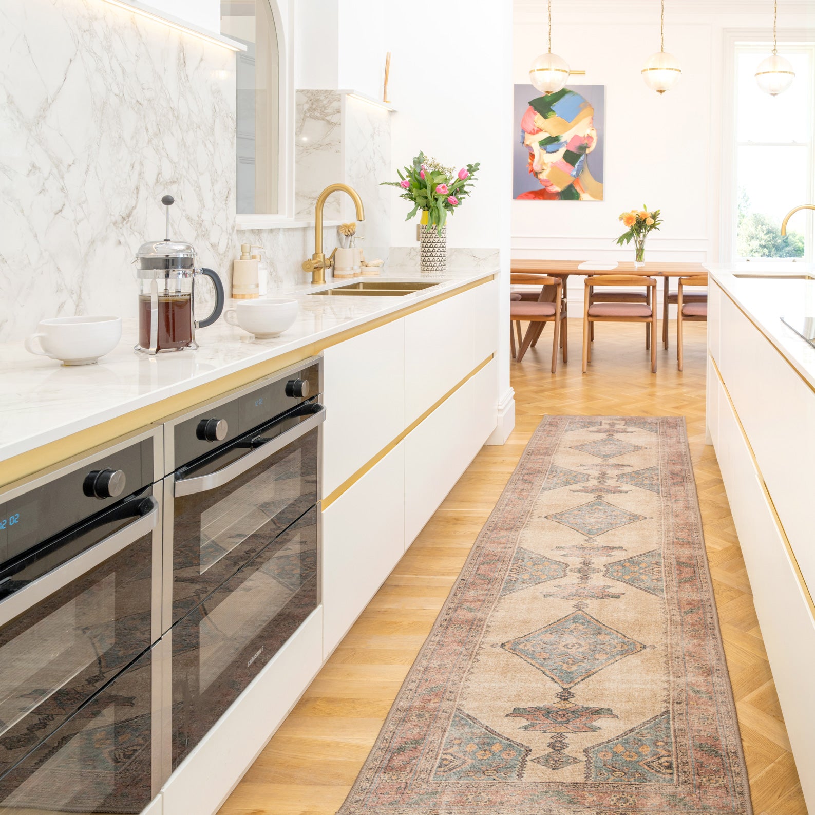 Soft Washable Multicolour Moroccan Runner - Coralie